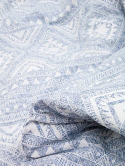 Perkal-Bettwäsche-Set In Blau/ Weiß -Wohndekoration Geschäft avance perkal bettwasche set in blau weiss 2