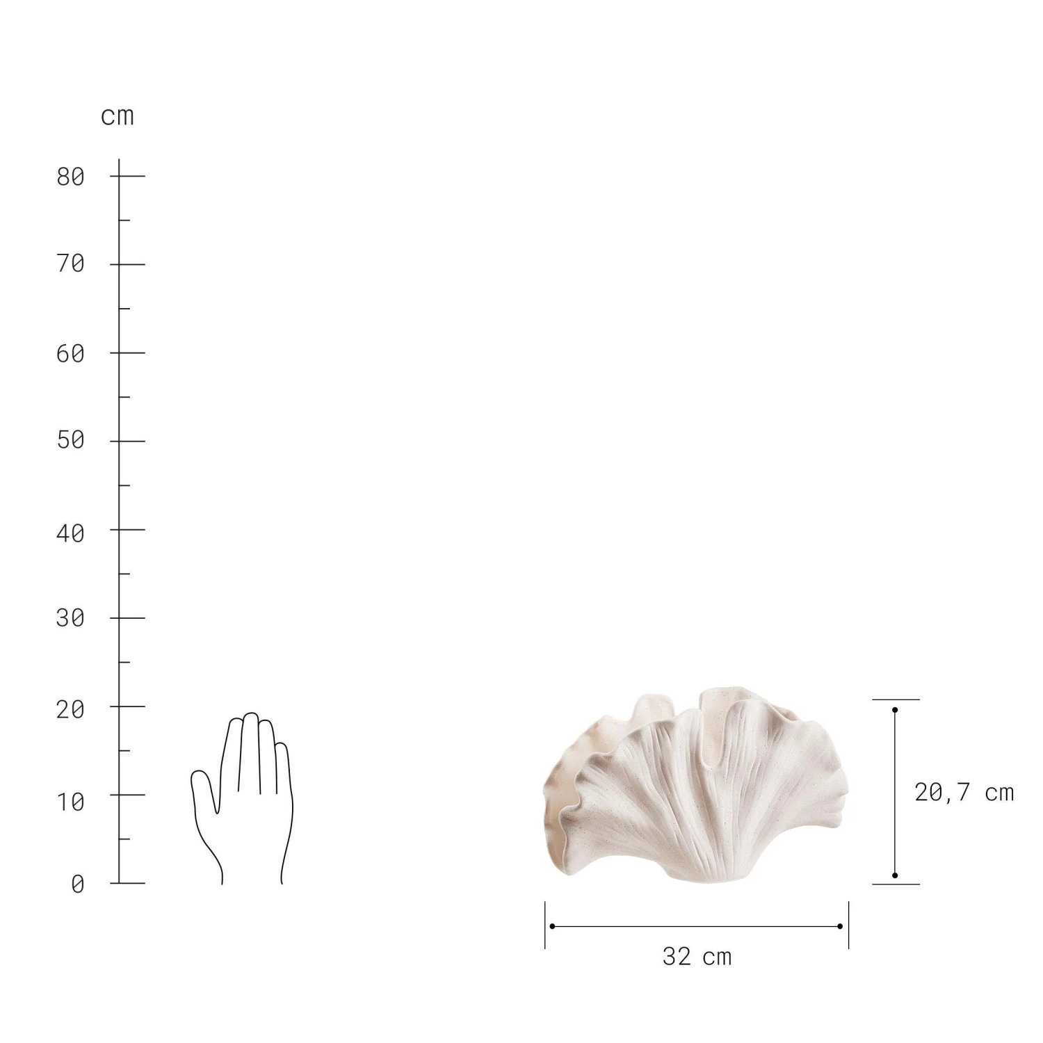 Deko-Objekt Blatt Höhe 21cm GINKGO In Creme 4 Deko-Objekt Blatt Höhe 21cm GINKGO In Creme – Bild 4