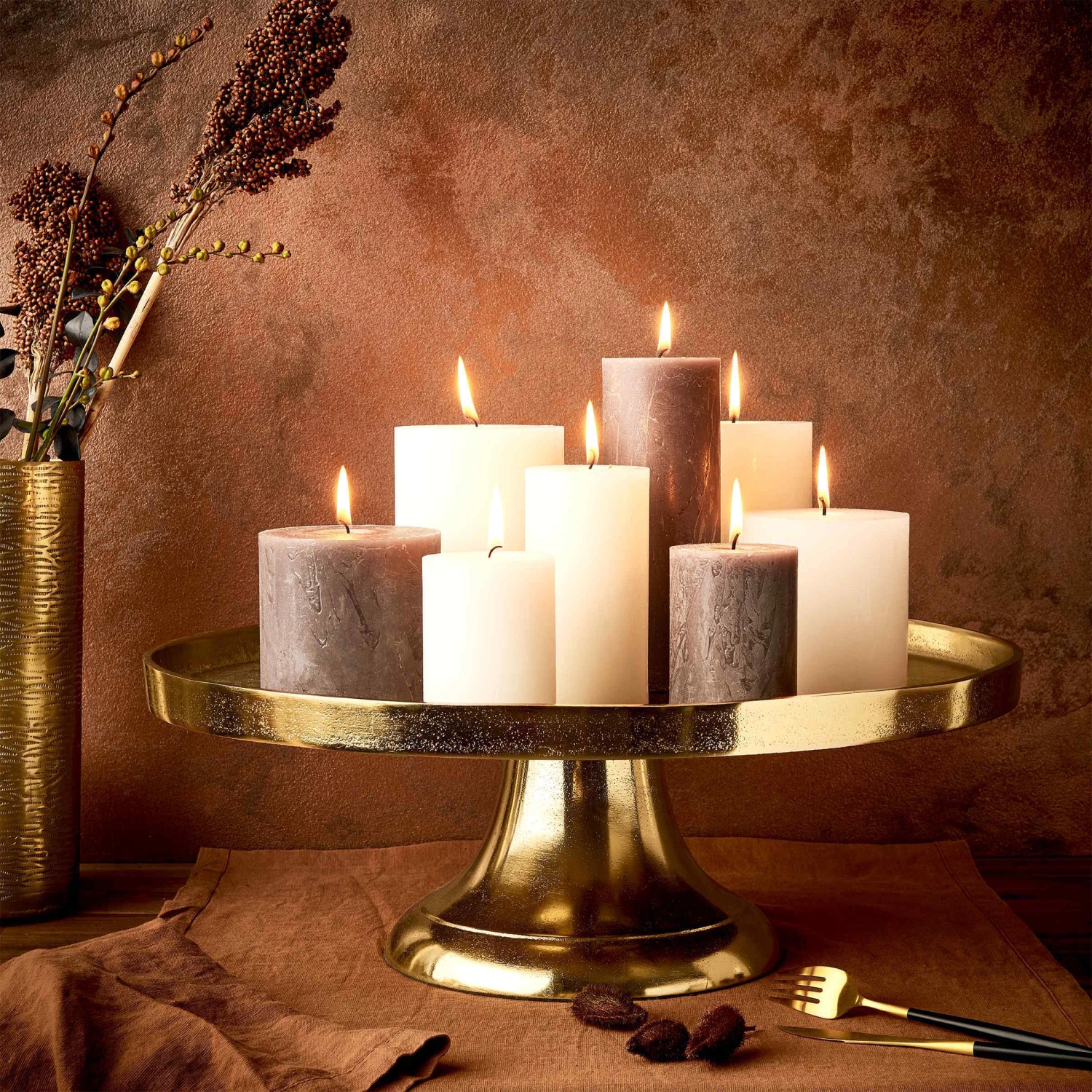 Deko-Teller Mit Fuß Ø50cm BANQUET In Gold 2 Deko-Teller Mit Fuß Ø50cm BANQUET In Gold – Bild 2