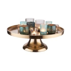 Deko-Teller Mit Fuß Ø50cm BANQUET In Gold 11 Deko-Teller Mit Fuß Ø50cm BANQUET In Gold -Wohndekoration Geschäft butlers deko teller mit fuss o50cm banquet in gold 5