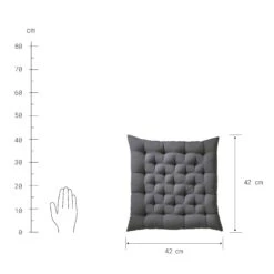 Futonkissen L 42 X B 42cm SOLID In Grau 7 Futonkissen L 42 X B 42cm SOLID In Grau -Wohndekoration Geschäft butlers futonkissen l 42 x b 42cm solid in grau 3