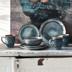 Neue Veröffentlichungen -Wohndekoration Geschäft butlers geschirr set 16 tlg hilda in dunkelblau 1