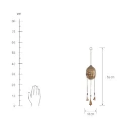 Hängedekoration "Buddha" L 55 X B 10cm BALI In Gold -Wohndekoration Geschäft butlers hangedekoration buddha l 55 x b 10cm bali in gold 2