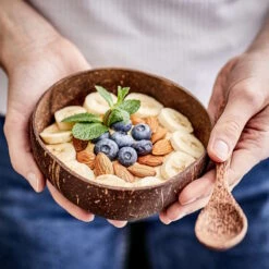 Kokosnussschale 430ml COCONUT In Braun -Wohndekoration Geschäft butlers kokosnussschale 430ml coconut in braun 3