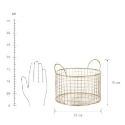 Korb Rund Ø22cm HOOP In Gold 5 Korb Rund Ø22cm HOOP In Gold -Wohndekoration Geschäft butlers korb rund o22cm hoop in gold 2