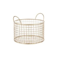 Wohndekoration Geschäft 17 Korb Rund Ø22cm HOOP In Gold