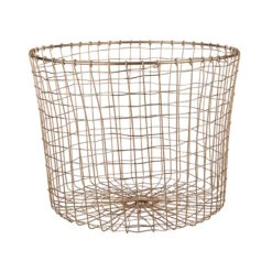 Wohndekoration Geschäft 11 Korb Rund Ø36cm GRID In Gold