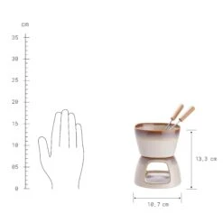 Mini-Fondue Mit 2 Gabeln AU CHOCOLAT In Beige -Wohndekoration Geschäft butlers mini fondue mit 2 gabeln au chocolat in beige 2