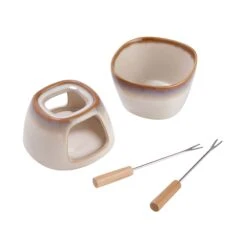 Mini-Fondue Mit 2 Gabeln AU CHOCOLAT In Beige -Wohndekoration Geschäft butlers mini fondue mit 2 gabeln au chocolat in beige 4