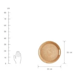 Tablett L 35 X B 6cm RONDA In Natur -Wohndekoration Geschäft butlers tablett l 35 x b 6cm ronda in natur 2