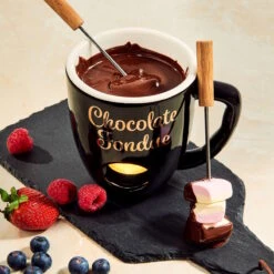 Tasse Mit 2 Gabeln CHOCOLATE FONDUE In Schwarz 7 Tasse Mit 2 Gabeln CHOCOLATE FONDUE In Schwarz -Wohndekoration Geschäft butlers tasse mit 2 gabeln chocolate fondue in schwarz 1