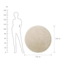 Teppich Hochflor Mit Makramé Ø120cm BOHO LOUNGE In Beige -Wohndekoration Geschäft butlers teppich hochflor mit makrame o120cm boho lounge in beige 3