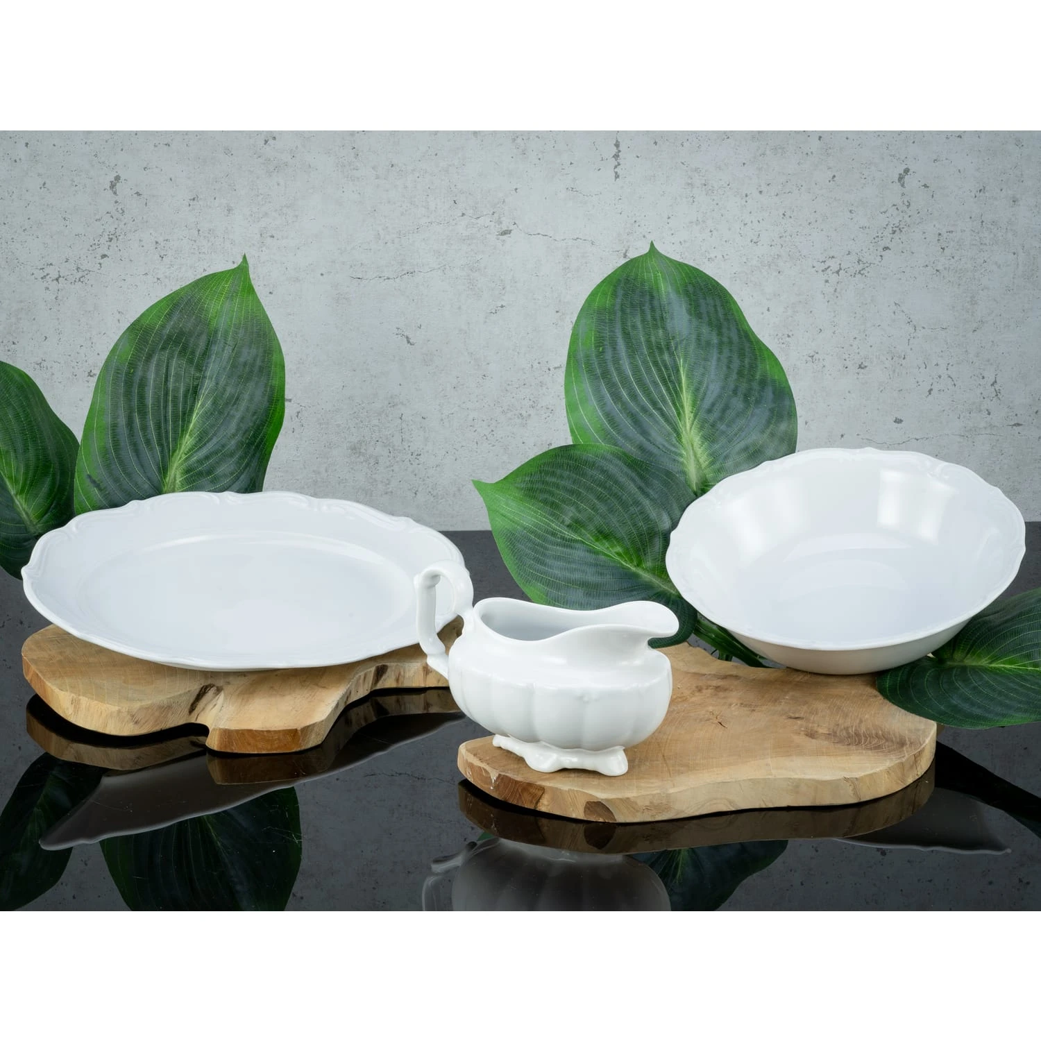 CreaTable Maria Theresia Servierset 3 Teilig In Weiß 2 CreaTable Maria Theresia Servierset 3 Teilig In Weiß – Bild 2