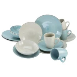 CreaTable, Oslo 22244, Serie OSLO, Geschirrset, Kombiservice 16 Teilig