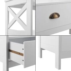 Beistelltisch Larsmo In Weiß (H)54cm (B)40cm (T)35cm 13 Beistelltisch Larsmo In Weiß (H)54cm (B)40cm (T)35cm -Wohndekoration Geschäft en casa beistelltisch larsmo in weiss h 54cm b 40cm t 35cm 6