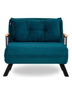 Schlafsessel "Sando" In Petrol - (B)60 X (H)78 X (T)78 Cm -Wohndekoration Geschäft evila schlafsessel sando in petrol b 60 x h 78 x t 78 cm 4