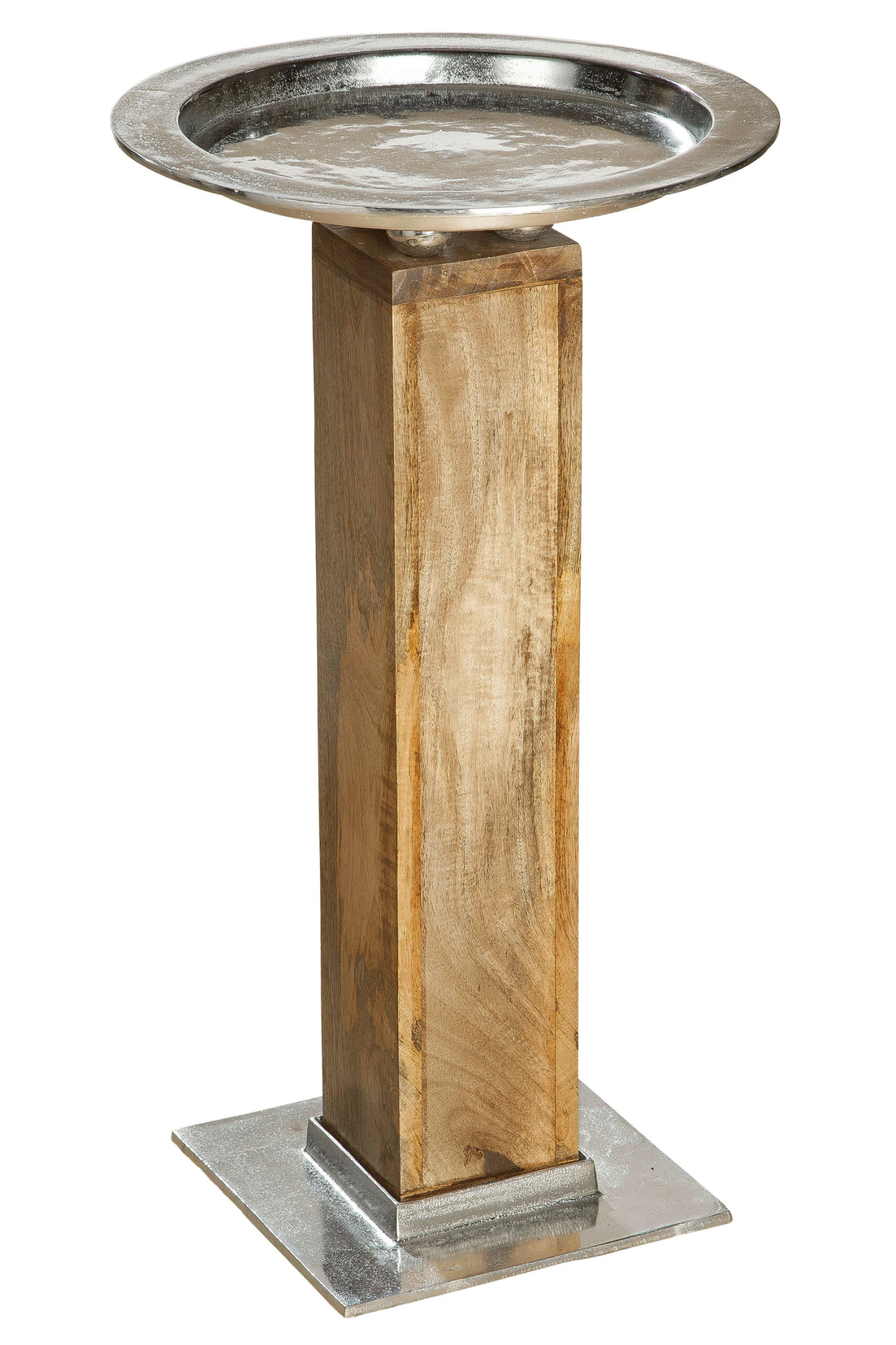 Schalenständer "Rotondo" In Natur/ Silber - H. 102 Cm 1 Schalenständer "Rotondo" In Natur/ Silber - H. 102 Cm
