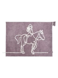 Teppich "Mädchen Auf Pferd" In Rosa - (L)170 X (B)120 Cm
