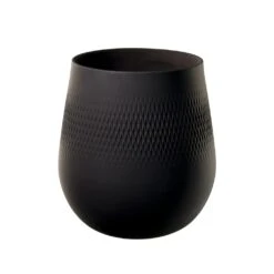 Villeroy & Boch Vase Carré Groß Manufacture Collier Noir In Schwarz